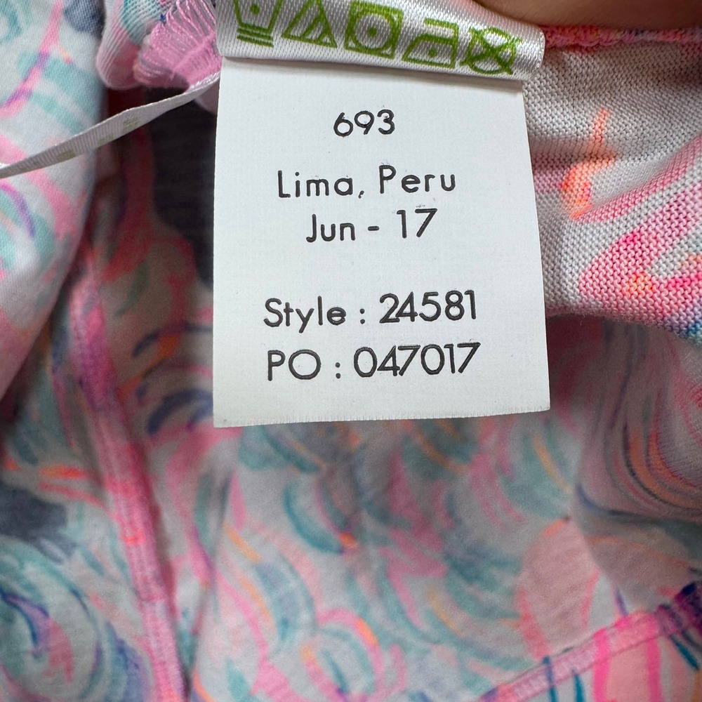 Lilly Pulitzer Amina Dress Womens Medium Pelican Pink Flamingo Head In The Sand - Picture 8 of 10